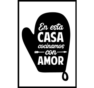 Poster cocina frases de amor en la cocina - TenVinilo