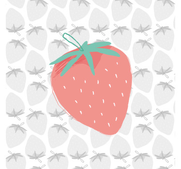 Kitchen poster seamless pastel strawberry pattern - TenStickers