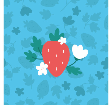 Kitchen poster with colorful fruits and flower pattern - TenStickers
