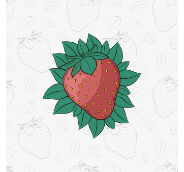 Kitchen poster featuring bright juicy strawberries leaves - TenStickers