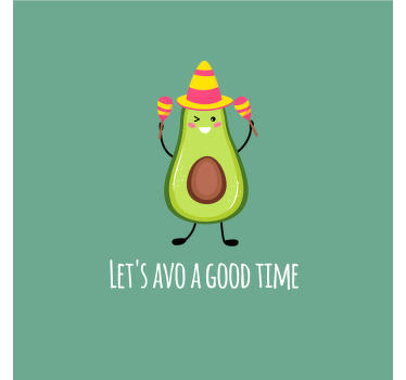 Kitchen poster with a funny avocado quote - TenStickers