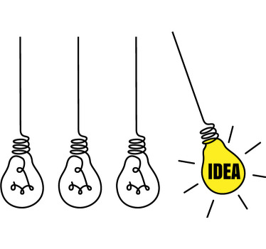 Office poster idea light bulbs - TenStickers