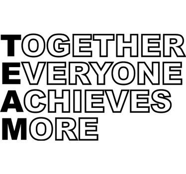 办公室宣传画团队名言 - TenStickers