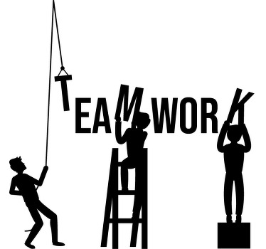 办公室宣传画促进团队合作 - TenStickers