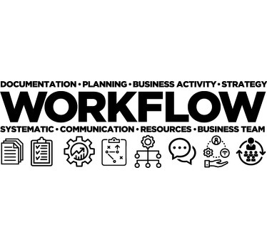 办公室宣传画提升工作流程效率 - TenStickers