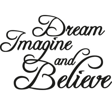 办公室宣传画，梦想、想象与信念 - TenStickers