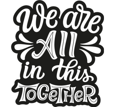 办公室宣传画齐心协力共克时艰 - TenStickers