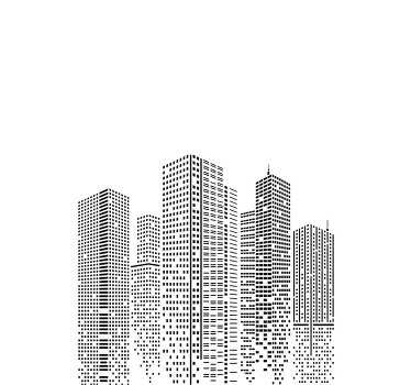 办公室宣传画城市天际线 - TenStickers