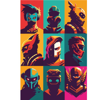 Poster tienerkamer popart iconische figuren - TenStickers