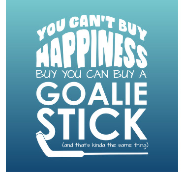 Poster for teenager can't buy happiness ice hockey - TenStickers