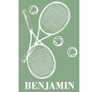 Poster for teenager personalised tennis - TenStickers