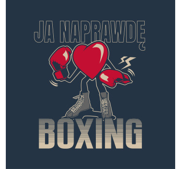 Plakat do pokoju nastolatka kocham boksowanie - TenStickers