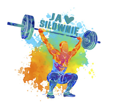 Plakat do pokoju nastolatka kocham siłownię - TenStickers