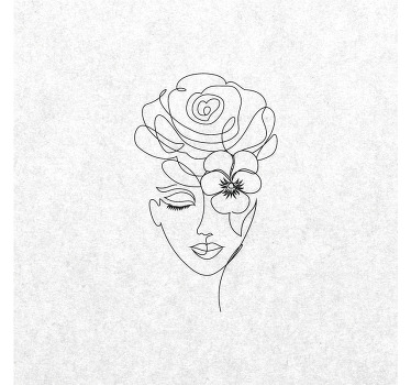 客厅海报简约无脸女性艺术作品 - TenStickers