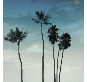 Αφίσα για το σαλόνι με σχέδιο πέντε ψηλών φοινίκων - TenStickers