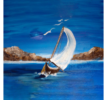 Αφίσα για το σαλόνι Καμβάς με ιστιοφόρα - TenStickers