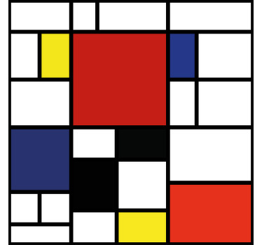 Αφίσα για το σαλόνι με αφηρημένα χρωματικά μπλοκ - TenStickers