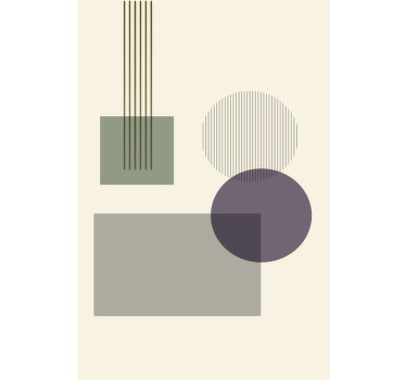 Αφίσα για το σαλόνι με μαλακές γεωμετρικές μορφές - TenStickers