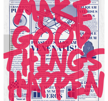 Oturma odası afişi iyi şeylerin gerçekleşmesi retro tasarım - TenStickers