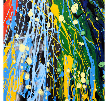 Αφίσα για το σαλόνι με χρωματιστές πινελιές τέχνης - TenStickers