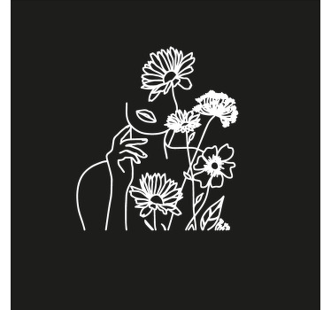 Plakat do salonu minimalistyczny kwiatowy design kobiet - TenStickers