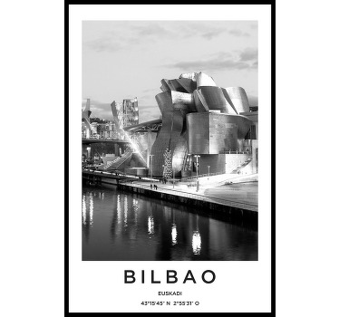 Plakat do salonu z widokiem na bilbao - TenStickers