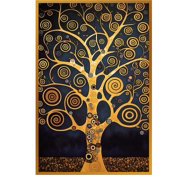 Plakat do salonu z abstrakcyjną sztuką drzew - TenStickers