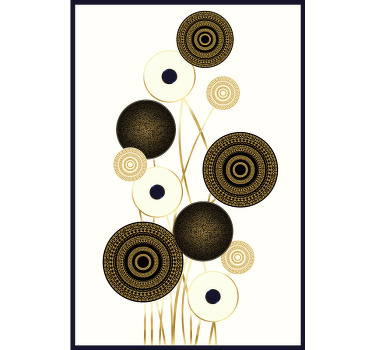 Plakat do salonu dekoracja glamour w kółkach - TenStickers