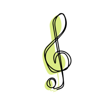 Plakat do salonu z minimalistycznym wzorem nutek - TenStickers