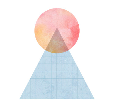 Poster salón triángulo de sol y arte mural - TenVinilo