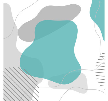 Poster salón formas de arte en azul y verde - TenVinilo