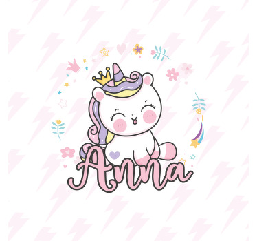 Poster d'arredo per la cameretta unicorno carino - TenStickers