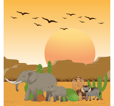 Nursery poster african animals in the wild 4 - TenStickers