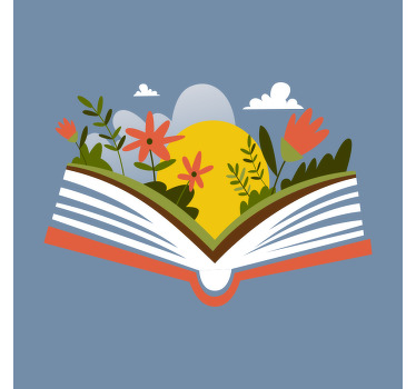 Flower poster opening book - TenStickers