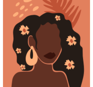 Flower poster aesthetic abstract woman art - TenStickers