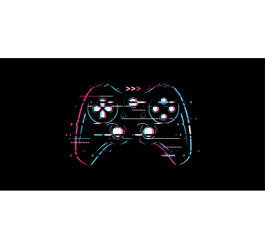 Gaming poster mit grafik des zerbrochenen pads - TenStickers