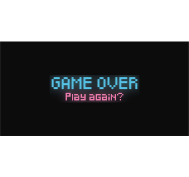 Gaming poster game over spiel erneut starten grafik - TenStickers