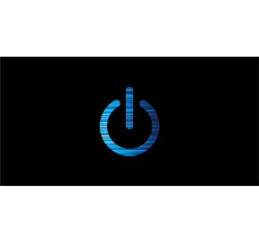 Gaming poster mit blauer ein/aus-symbolgrafik - TenStickers