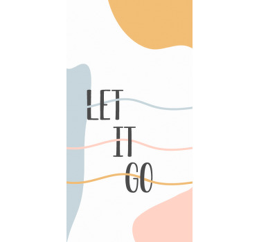 Quote poster in pastel colors let it go design - TenStickers