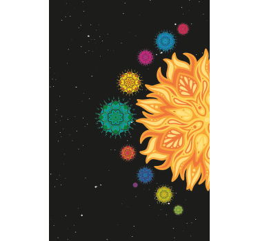 Poster ados mandalas du système solaire - TenStickers