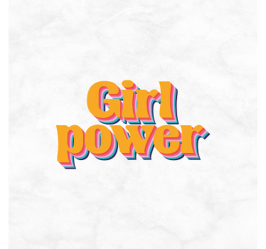 Poster for teenager with girl power quote and flowers - TenStickers