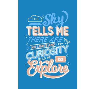 Poster cameretta ragazzi frase di curiosità - TenStickers