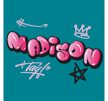 Poster for teenager with custom name design - TenStickers