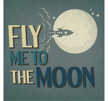 Poster for teenager rocket journey to the moon - TenStickers