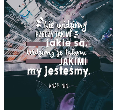 Plakat z frazą cytat o światopoglądzie - TenStickers