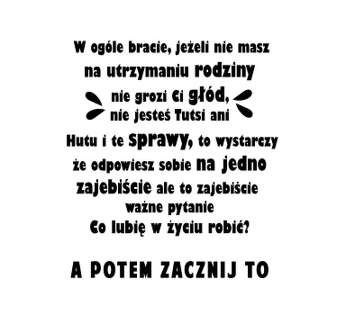 Plakat z frazą najważniejsze pytanie ze sceny filmowej - TenStickers