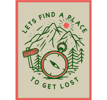 Poster zitat lass uns verloren gehen - TenStickers