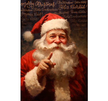 Christmas poster santa claus portrait - TenStickers