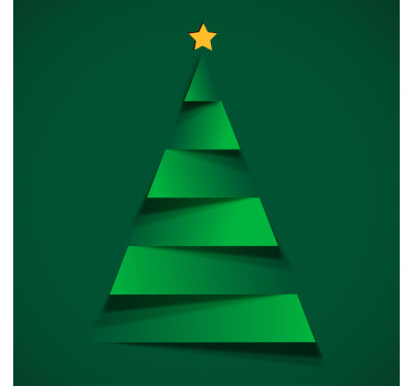Christmas poster modern christmas tree art - TenStickers