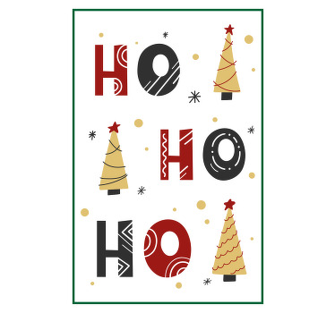 Christmas poster ho ho ho christmas text design - TenStickers
